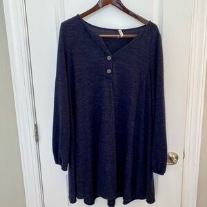 Beeson River Navy Long Sleeve Mini Dress